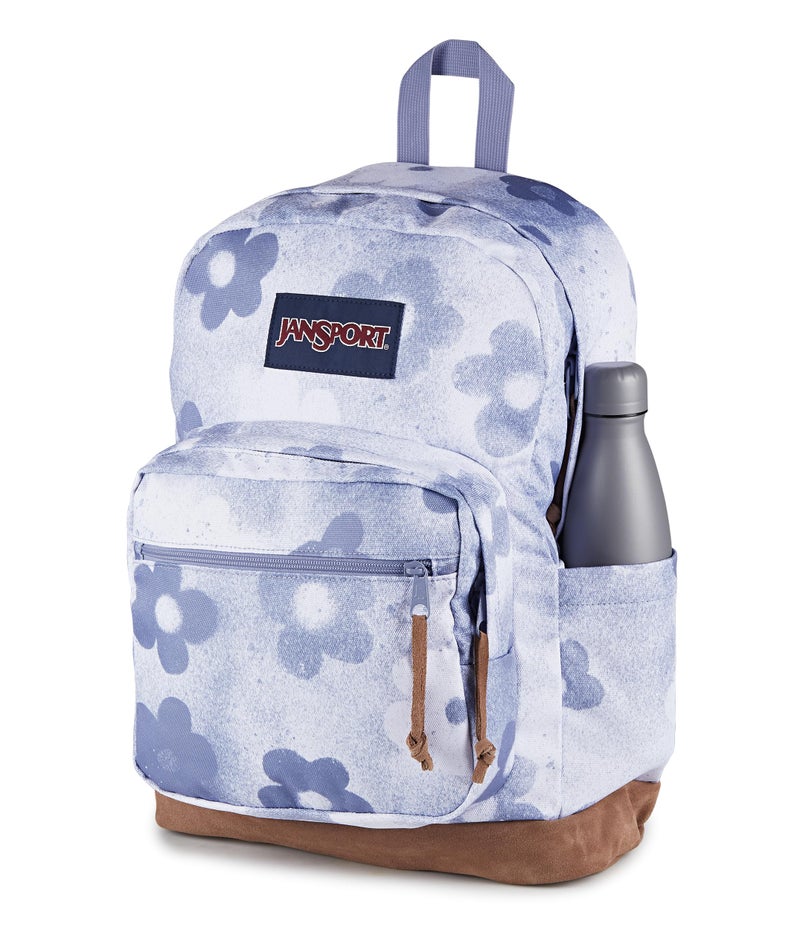 JANSPORT حقيبة ظهر جانسبورت رايت باك - حقيبة يومية متينة مع حافظة لابتوب مبطنة بحجم 15 بوصة، حجرة رئيسية واسعة وجيب مدمج لزجاجة الماء، مزينة برسومات جرافيتي - Image 2