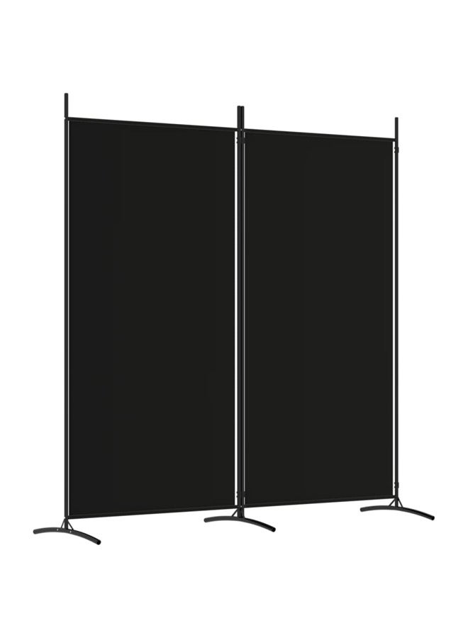 فيداكسل مقسم غرفة 2-ألواح أسود 175×180 سم قماش 350261 - Image 1