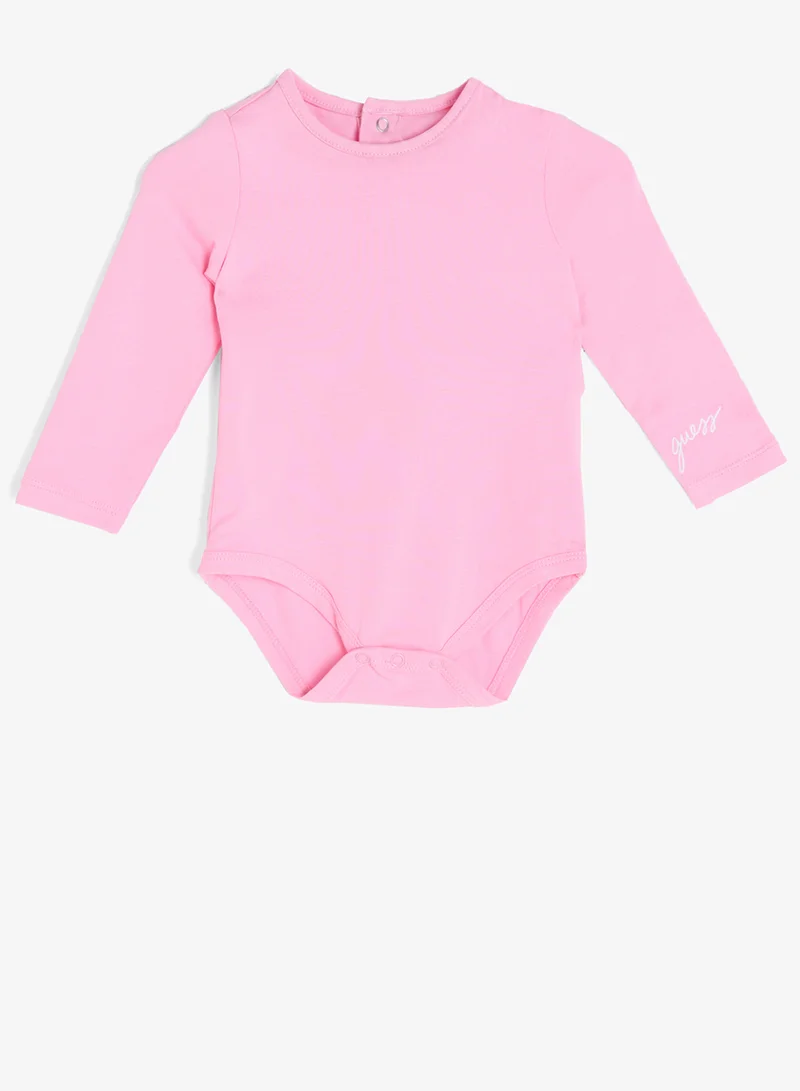 Guess Kids Set: Long Sleeve Body + Knit Denim Skirt