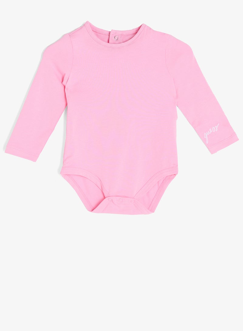 GUESS Kids Set: Long Sleeve Body + Knit Denim Skirt - Image 2