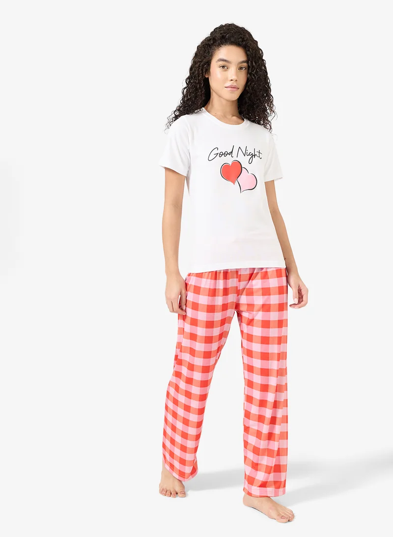 Ginger Cotton Cherry T-shirt & Pyjama Set