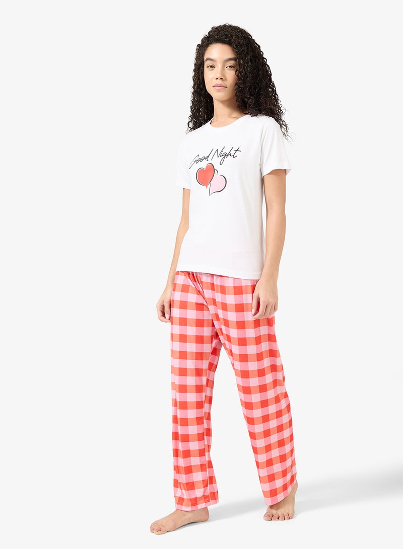 جينجر طقم بيجاما وتيشيرت قطن بالكرز - Image 5