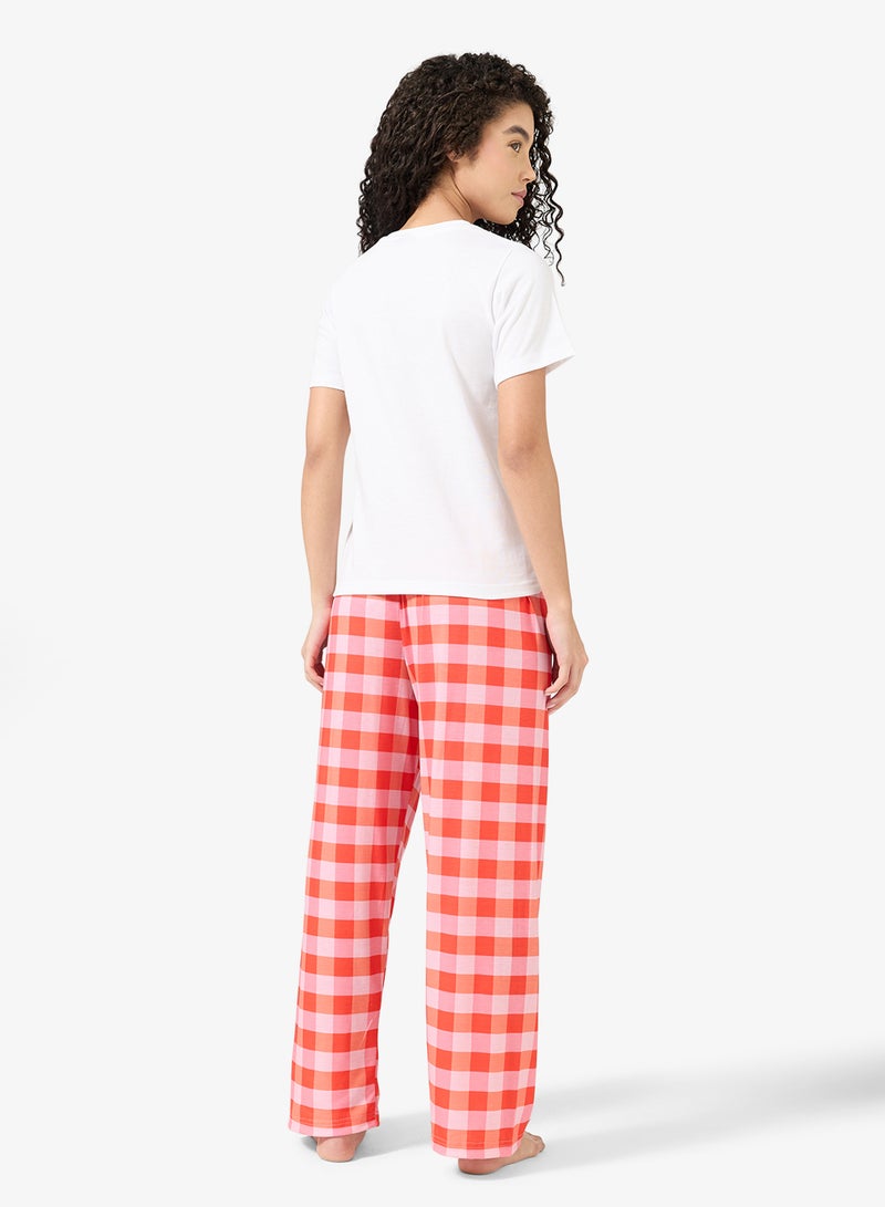 جينجر طقم بيجاما وتيشيرت قطن بالكرز - Image 2