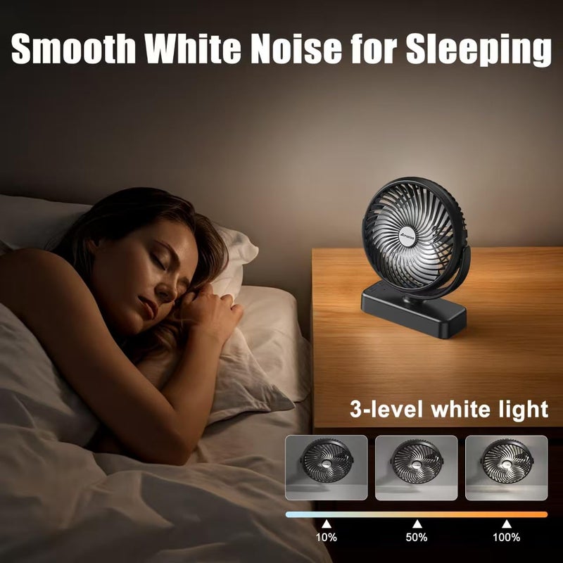 AMACOOL 10000mAh Magnetic Travel Fan for Sleeping, Cruise, Golf Cart, Ultra-Thin, Bottom Hook, Rechargeable Battery Powered, Ship Cabin Approved, Camping Travel Cruise Essentials 2026 2025 - Image 4