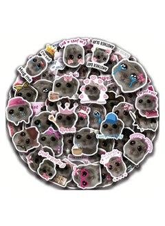 Goolsky 56Pcs Cartoon Sad Hamster Meme Stickers: Waterproof, Self-Adhesive, Reusable, Durable, and Available in Various Sizes for Your Car, Motorcycle, Laptop, Luggage, Water Bottle, Skateboard, Guitar  - Image 1