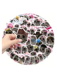 Goolsky 56Pcs Cartoon Sad Hamster Meme Stickers: Waterproof, Self-Adhesive, Reusable, Durable, and Available in Various Sizes for Your Car, Motorcycle, Laptop, Luggage, Water Bottle, Skateboard, Guitar  - Image 5