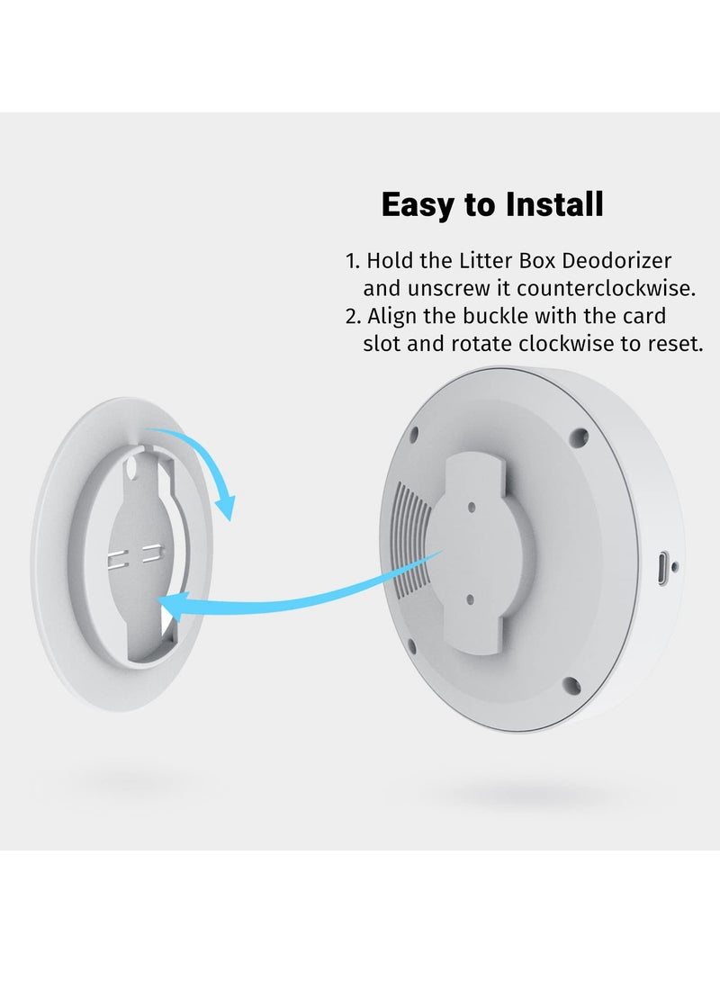 كاست ويف مزيل روائح فضلات القطط، يزيل الروائح بنسبة 99%، يزيل روائح القطط في صندوق الفضلات والحيوانات الأليفة والحمام والمرحاض، خالٍ من الغبار، مناسب للسفر، مزيل روائح بول القطط ومنقي الهواء لصناديق الفضلات الطازجة - Image 4