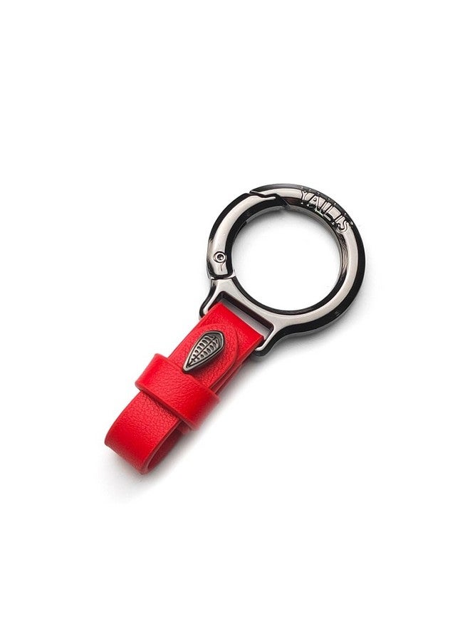 KeyZone Unisex Leather Belt Loop Keychain Keyholder For Car Keys (Red) - Image 1