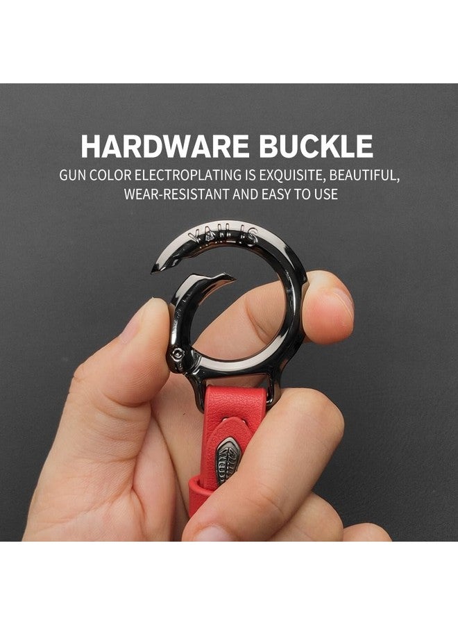 KeyZone Unisex Leather Belt Loop Keychain Keyholder For Car Keys (Red) - Image 3