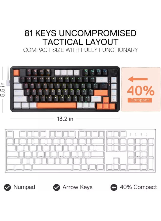 REDRAGON K714 Landshaker Rapid Trigger HE Gaming Magnetic Keyboard, Hyper-Fast Actuation Magnetic Switch, Actuation Point Adjustable, 8K Hz Polling Rate, Dedicated Control Knob  - Image 3