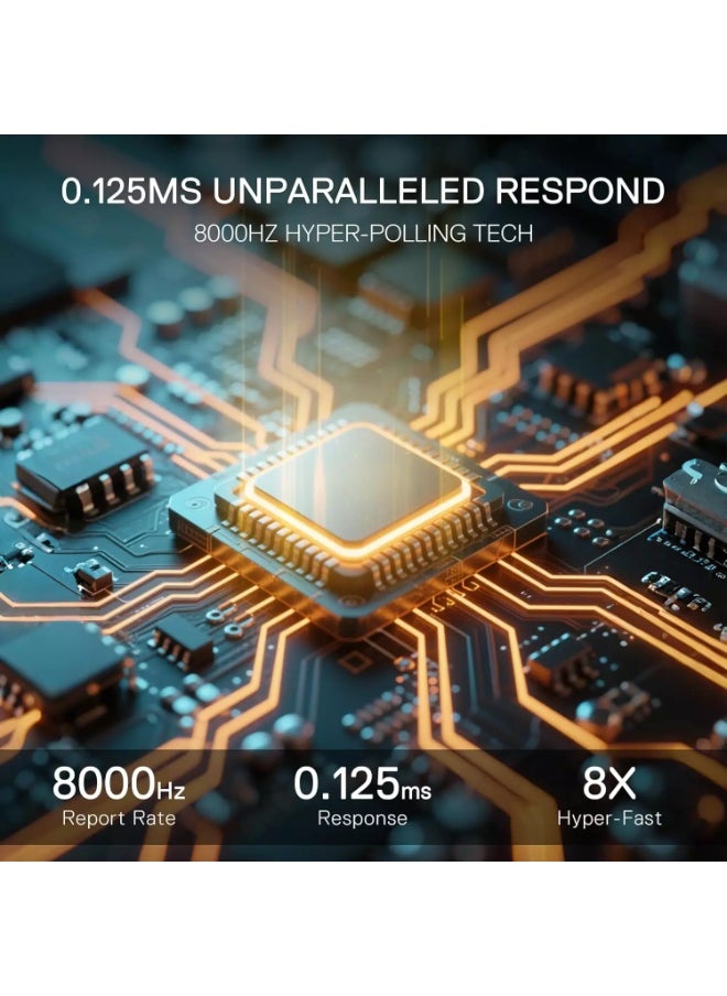 K714 Landshaker Rapid Trigger HE Gaming Magnetic Keyboard, Hyper-Fast Actuation Magnetic Switch, Actuation Point Adjustable, 8K Hz Polling Rate, Dedicated Control Knob