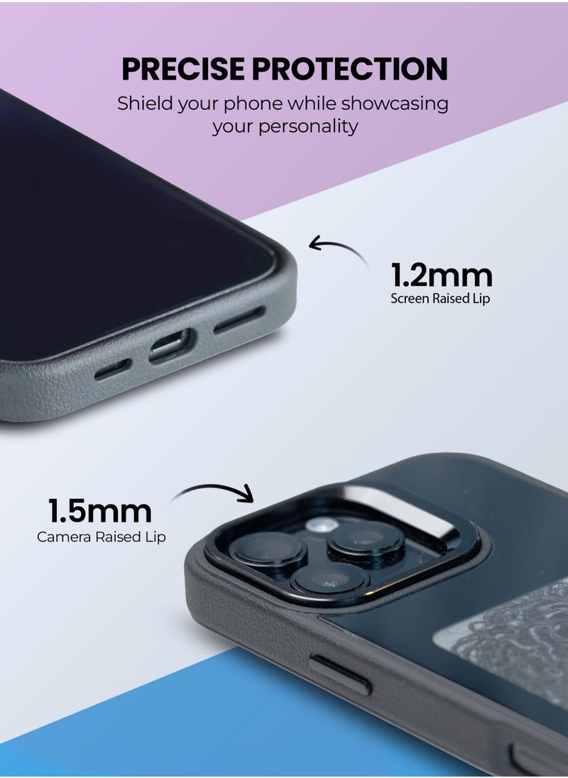 Ai Vista - AI Vista Smart iPhone Case with E-Ink Screen Customizable Display – For iPhone 16 Pro model – Blue with NFC Support / DIY Screen. - Image 1