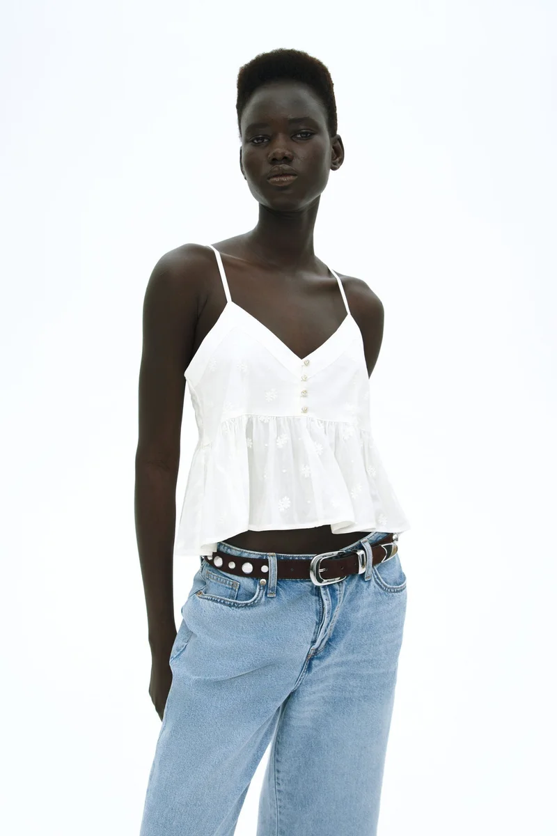 H&M Peplum strappy top