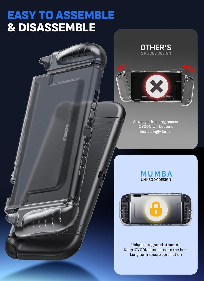 Mumba Clear Case for Nintendo Switch 2 2025, Crystal Protective Clear Cover with Quick-Release Joy-Con Design and TPU Grip Compatible with New Nintendo Switch 2 8 Inch Console - Image 5