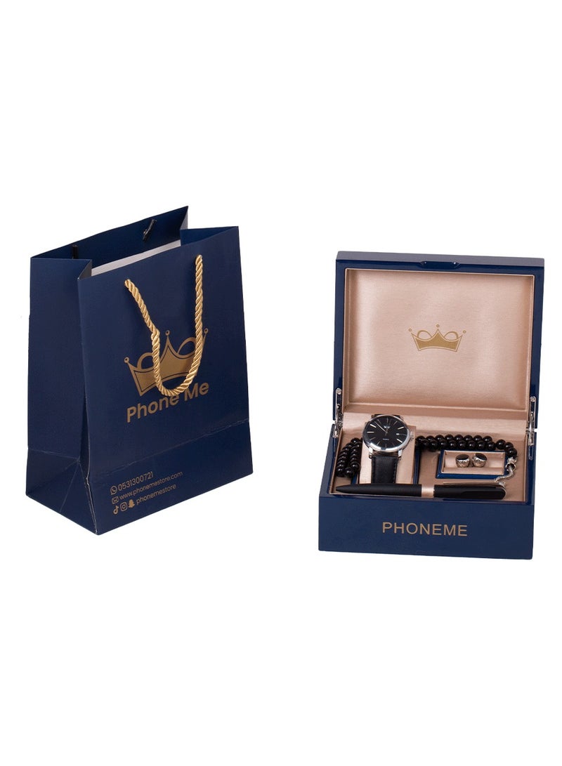 فونيم طقم فونيم اسود فضي رويال - Image 3