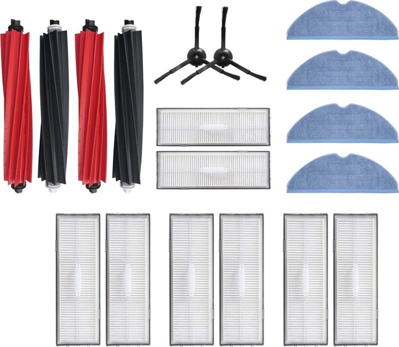 Roborock S8, S8+ Compatible Spare Brush Hepa Filter Mop Set - 18 Pieces