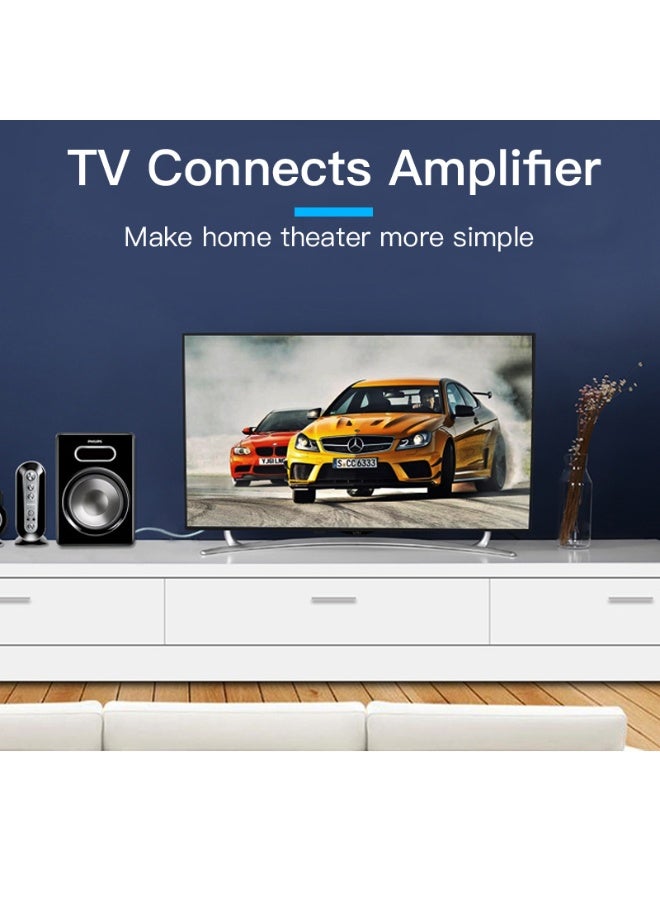 VENTION 3.5mm Male to 2RCA Male Audio Cable  Black Metal Type Model # BCFBD - Image 2