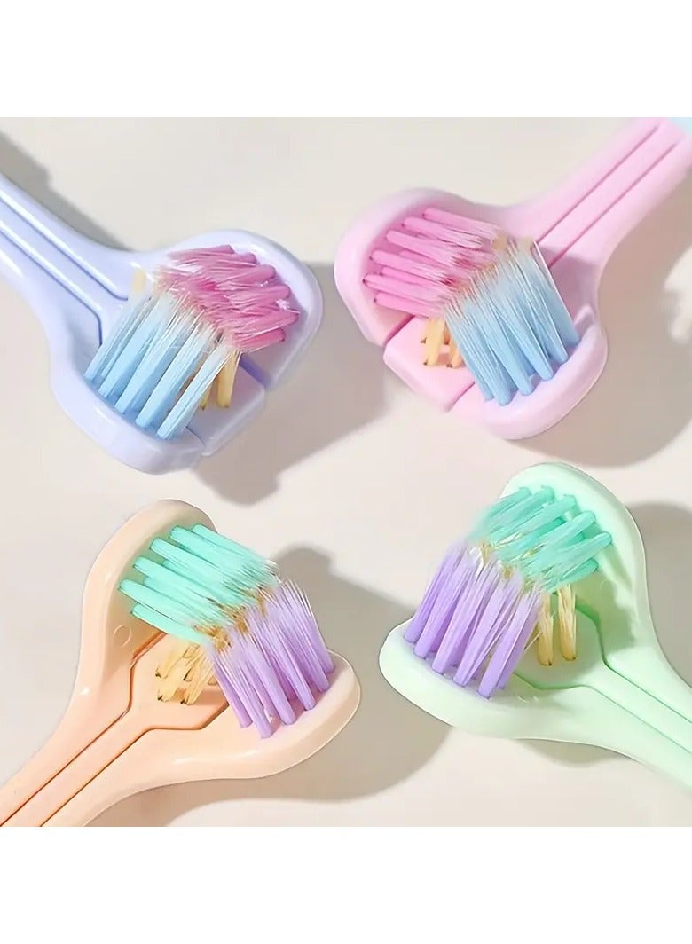 Goolsky 360° Soft Bristle 3-Sided Toothbrush - Gentle, Deep Clean for Teeth & Gums, Non-Slip Handle, Travel-Friendly - Image 4