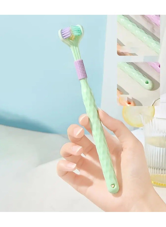 Goolsky 360° Soft Bristle 3-Sided Toothbrush - Gentle, Deep Clean for Teeth & Gums, Non-Slip Handle, Travel-Friendly - Image 5