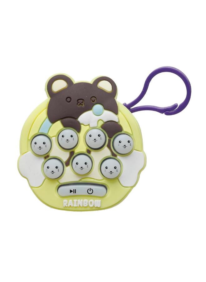 لعبة بوب إت الإلكترونية الصغيرة مع أصوات وأضواء للأطفال - أصفر بني