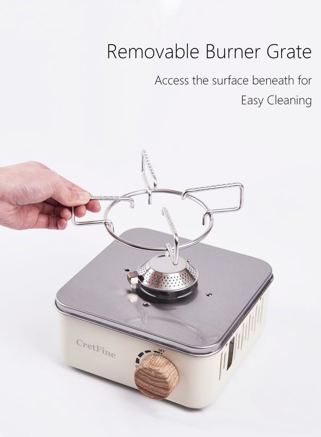 CretFine Camping Stove with Carry Bag (White) - Image 3