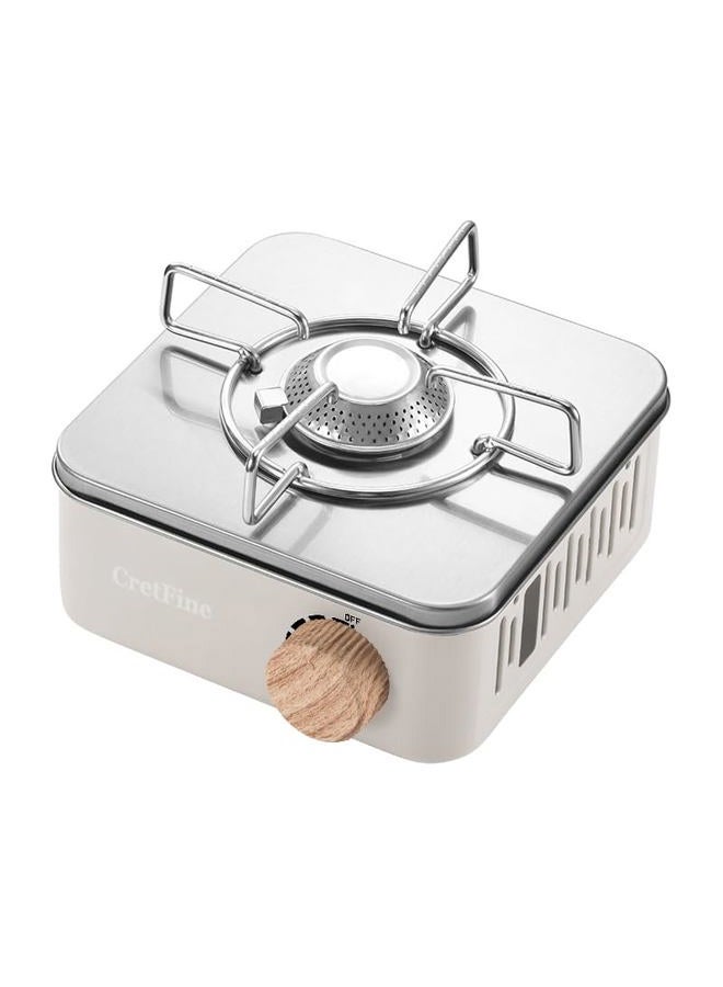 CretFine Camping Stove with Carry Bag (White) - Image 1