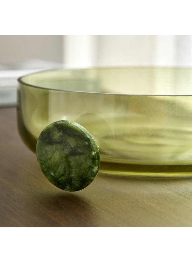 Home Box Auden Glass Deco Bowl with Handle 26 x 7 x 23 cm  - Image 3