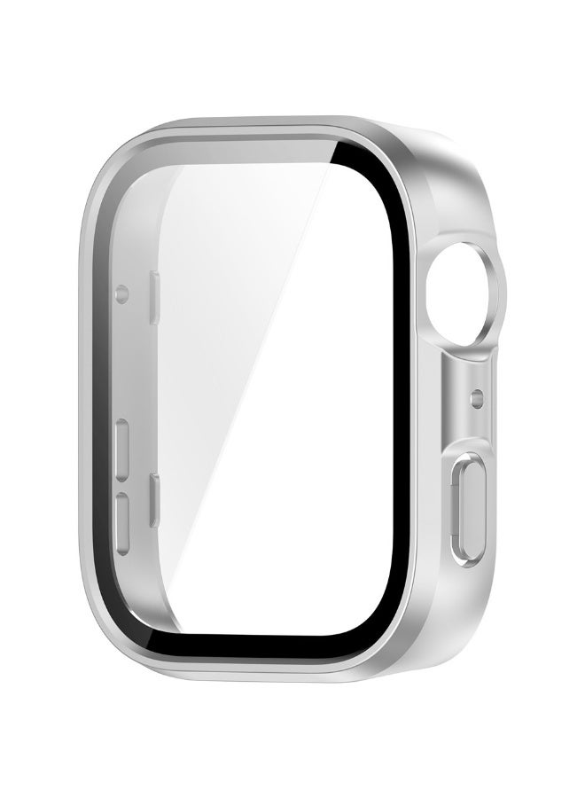 PC Case + Screen Protector For Huawei Watch Fit 3 All-around Anti-scratch Frame Screen Protective Shell (Silver) - Image 4