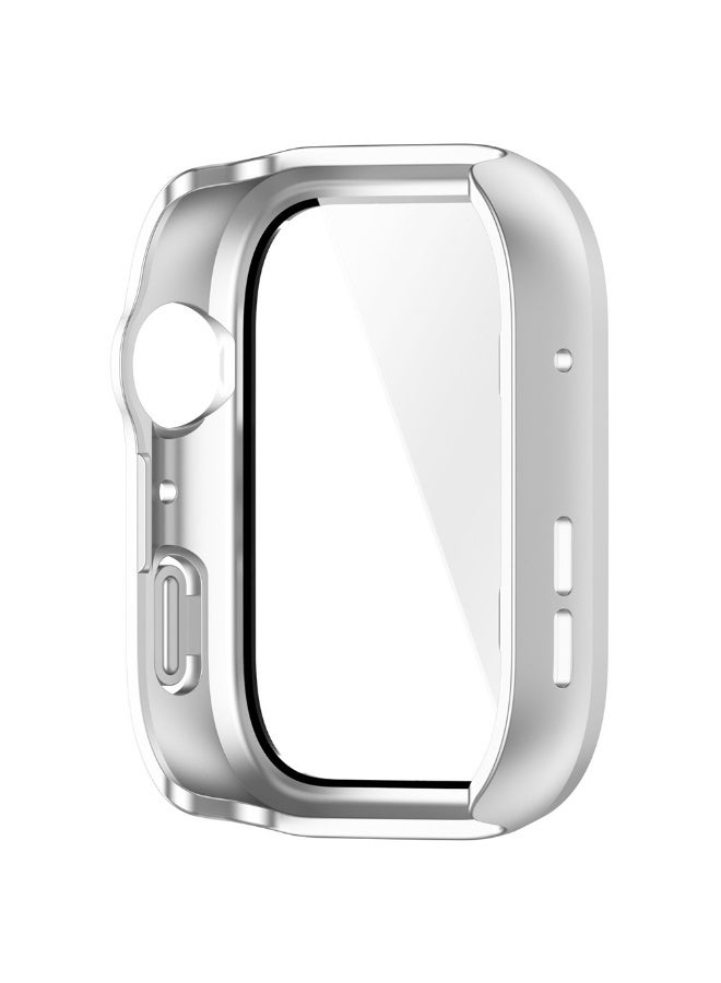 PC Case + Screen Protector For Huawei Watch Fit 3 All-around Anti-scratch Frame Screen Protective Shell (Silver) - Image 3