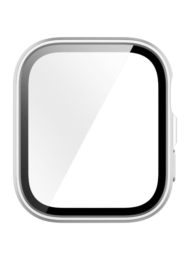 PC Case + Screen Protector For Huawei Watch Fit 3 All-around Anti-scratch Frame Screen Protective Shell (Silver) - Image 2