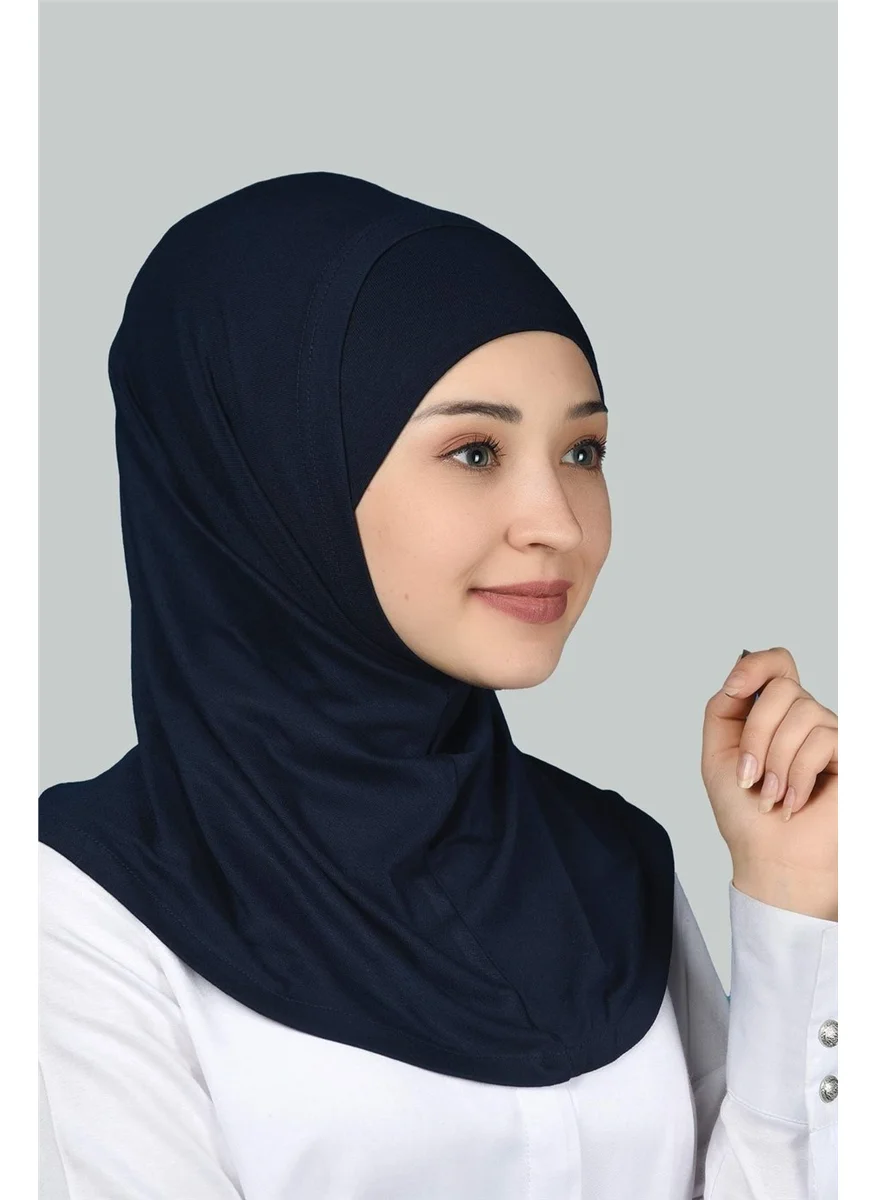 Altobeh Set of Two Practical Scarf, Ready-made Turban and Hijab Hijab Bonnet - Navy Blue