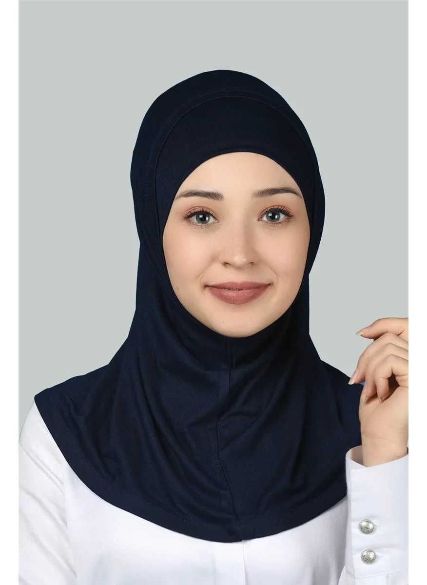 Altobeh Set of Two Practical Scarf, Ready-made Turban and Hijab Hijab Bonnet - Navy Blue