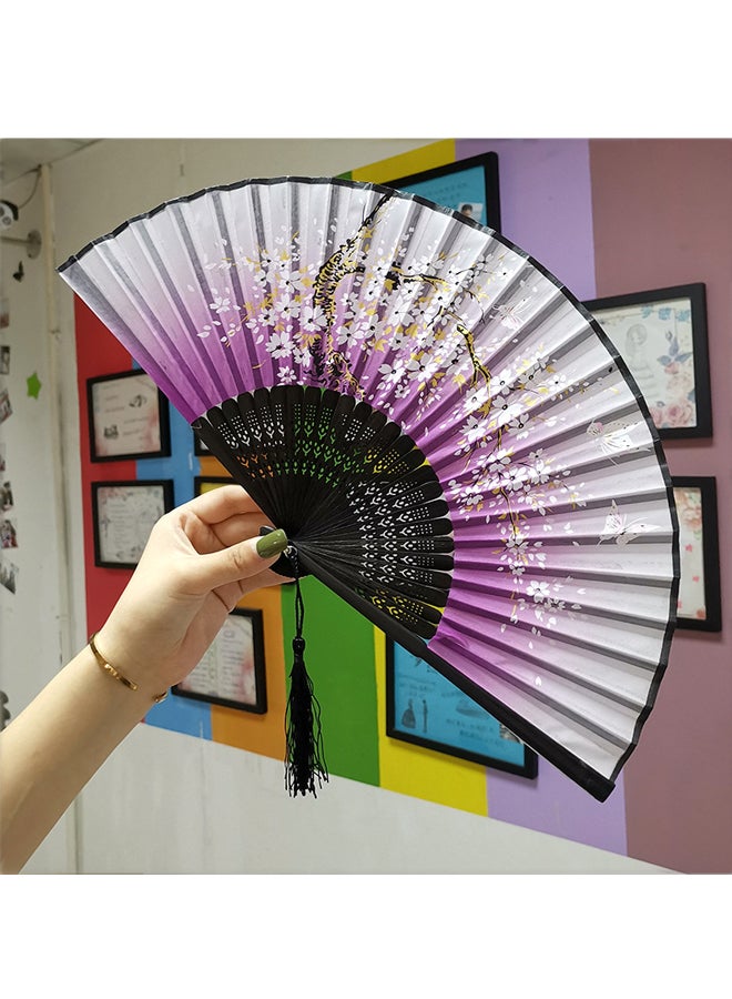 Ancient Folding Bamboo Fan Chinese Style Foldable Fan Student Gift Fan - Image 1