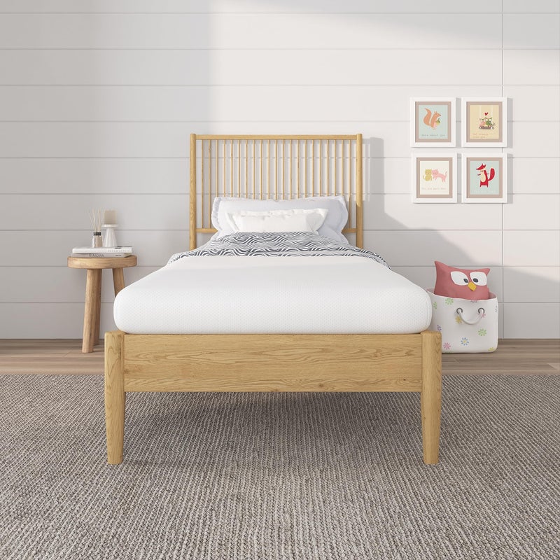 NapQueen 5 Inch Twin Memory Foam Mattress, Medium Feel, CertiPUR-US Certified, Bed in a Box, Breathable Soft Fabric Cover, White - Image 1
