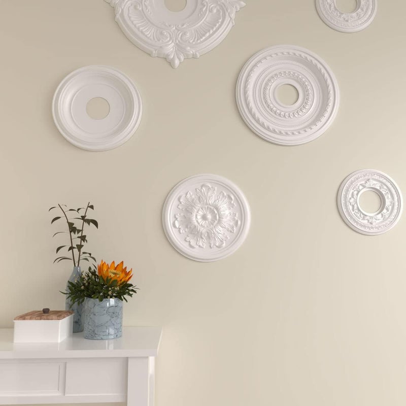 Ekena Millwork CM12LEGDF 12-3/4" × 7/8" ميدالية سقف ليغاسي أكانتوس، صحراء غوبي - Image 5