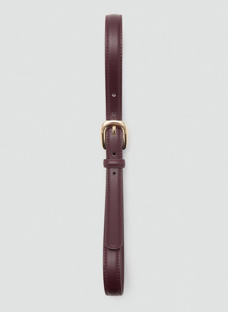 MANGO Casual Metal Buckle Thin Belt  - Image 2