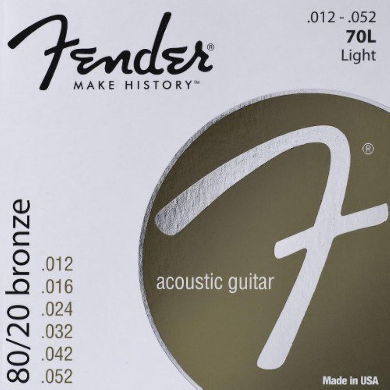Fender 80/20 Bronze Acoustic Guitar Strings 12-52 Light Gauge - Image 1