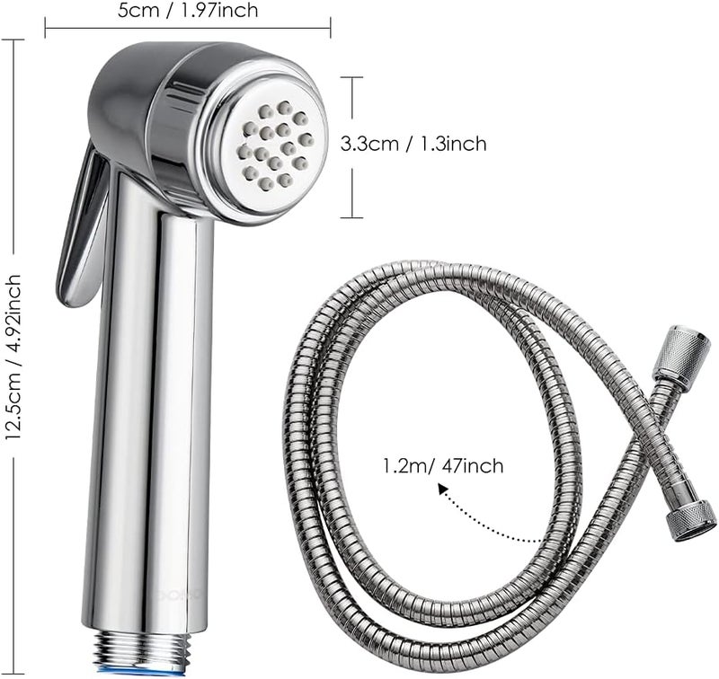 Jomoo Shattaf, Paperless Washing Toilet Bidet Sprayer with Wall Holder and 1.2m Hose, Perfect for Personal Hygiene and Bottom Cleaning - Image 3