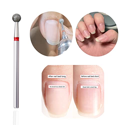 ERUIKA 8Pcs Ball Diamond Drill bits Set, 3/32'' Cuticle Clean Ball Head Nail Bit for Electric Machine, Nail File Gel Polishing Head Acrylic Manicure Pedicure Cuticle Tools(8PCS) - Image 3