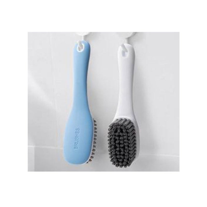 2 Pack Household Bristle Cleaning Brush, Stain Removal Carpet Brush, Shoe Brush Supplies Set with Comfort Grip for Cleaning Carpets Sneakers Clothes, Blue - Image 5