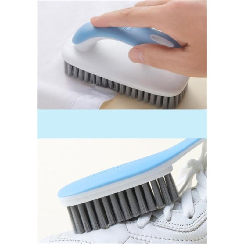 2 Pack Household Bristle Cleaning Brush, Stain Removal Carpet Brush, Shoe Brush Supplies Set with Comfort Grip for Cleaning Carpets Sneakers Clothes, Blue - Image 2