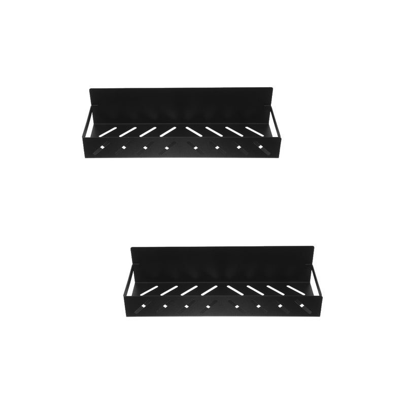 2pcs Magnetic Storage Rack Floating Shelf Household Refrigerator Magnetic Shelf with Hooks - Image 1