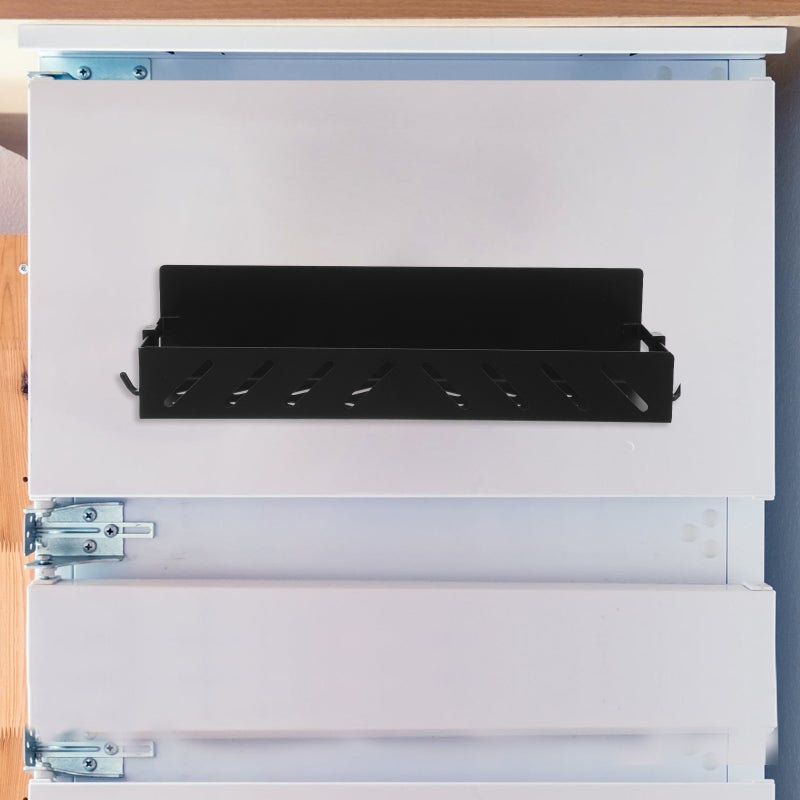 2pcs Magnetic Storage Rack Floating Shelf Household Refrigerator Magnetic Shelf with Hooks - Image 3