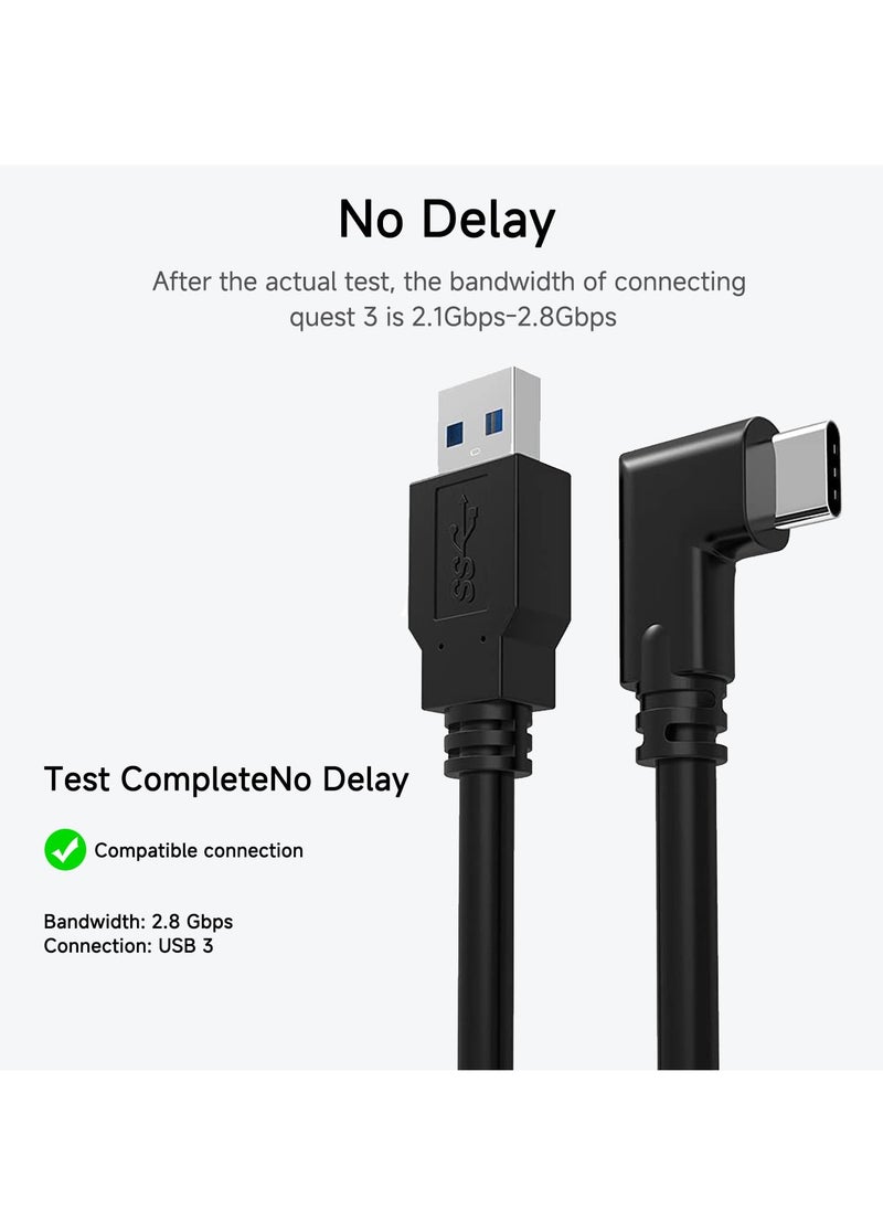 SYOSI Link Cable Compatible with Meta Quest 3, Extend Playtime, 16FT USB A to USB C Charging Cable Compatible with Oculus Quest 2/ Pico VR Headset and PC Connection  - Image 2