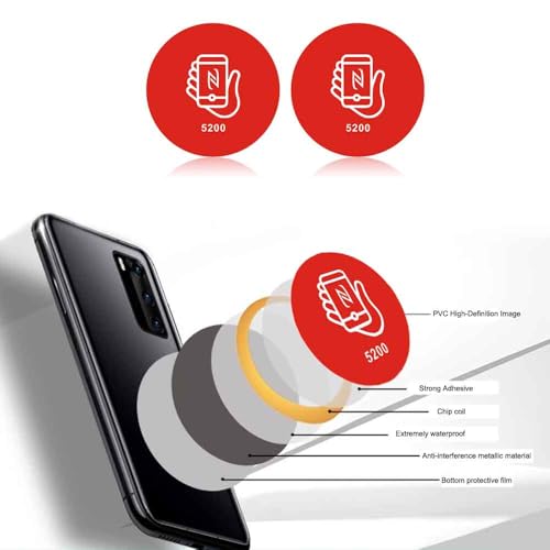 ARICEAN T5577/T5200 Writable 125kHz RFID Phone Sticker Adhesive Back Proximity ID Card Token Key Tag Rewritable (5 PCS) - Image 3