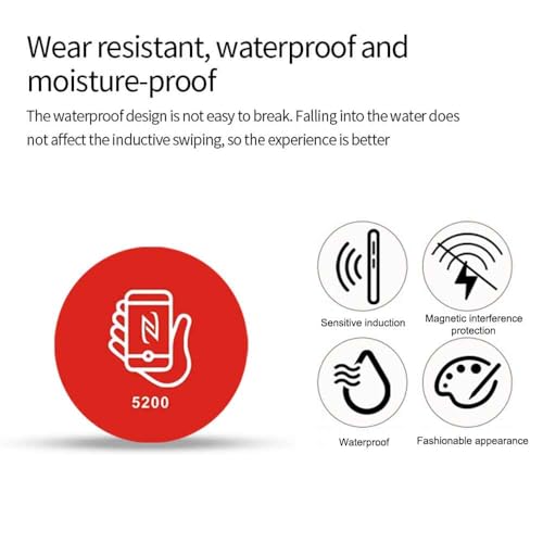 ARICEAN T5577/T5200 Writable 125kHz RFID Phone Sticker Adhesive Back Proximity ID Card Token Key Tag Rewritable (5 PCS) - Image 5