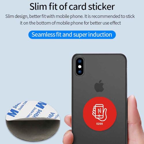 ARICEAN T5577/T5200 Writable 125kHz RFID Phone Sticker Adhesive Back Proximity ID Card Token Key Tag Rewritable (5 PCS) - Image 2