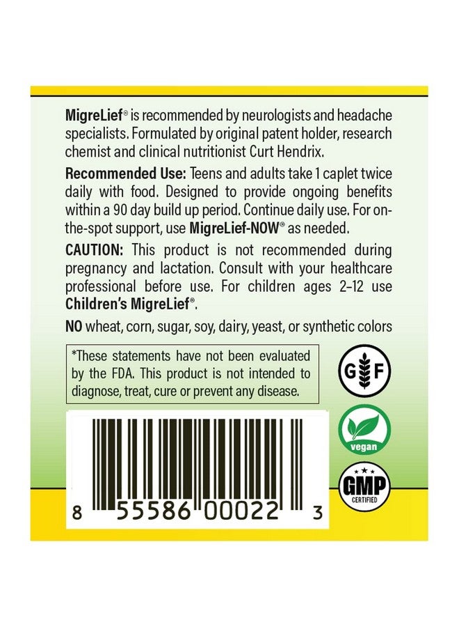 MigreLief Original Triple Therapy with Puracol - Nutritional Support for Migraine Sufferers - 60 Caplets/1 Month Supply - Image 4