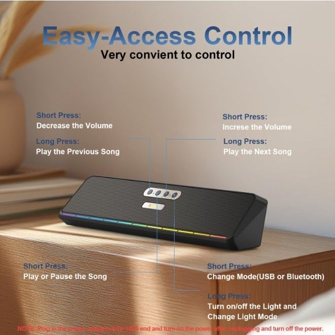 ناكسي فلاي مكبرات صوت الكمبيوتر المكتبي والمحمول والجهاز اللوحي، مكبر صوت صغير سلكي USB بصوت ستيريو، أغشية تهتز، إضاءة LED متدفقة، مكبرات صوت للكمبيوتر سهلة التوصيل والتشغيل، مدخل USB - Image 2
