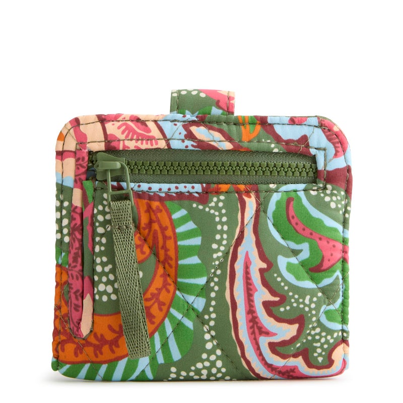 Vera Bradley Featherweight Small Tab Wallet, Leaf Me Not Paisley, One Size - Image 3